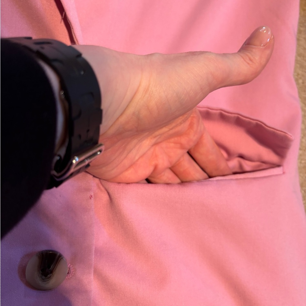 Pieces | Pink Double Breasted Oversized Blazer (S) - Picture 5 of 9